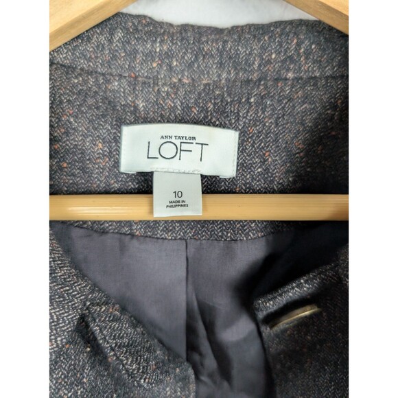Ann Taylor Loft Brown Jacket Women's Size 10 Long Sleeve - Picture 3 of 5